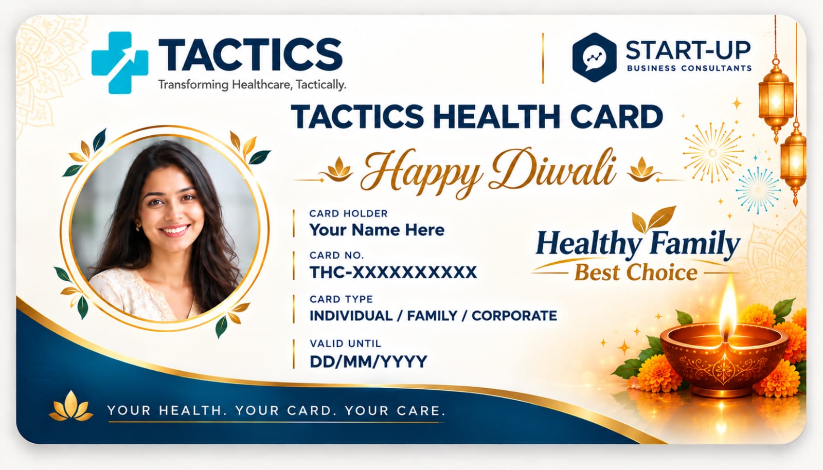 Tactics Health Card Happy Diwali Edition